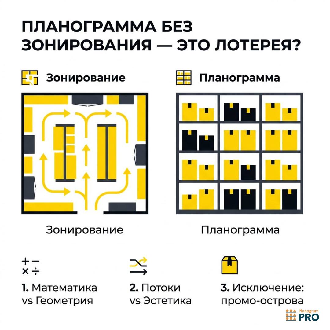 Планограмма без зонирования — это лотерея?